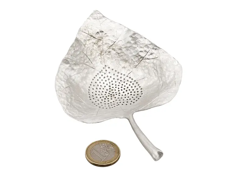 Colador de té de hoja plateada n.° 93315