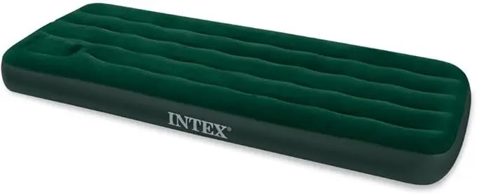 Colchón Hinchable Individual Compacto Intex Classic Downy (76x191x22 cm). La cama de aire más ligera y portátil, ideal para una persona en acampadas, festivales o viajes.