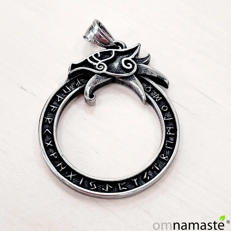 Colgante Acero Círculo Vikingo 47x38mm
