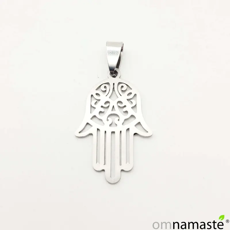 Colgante acero Mano de Fatima 3x2cm