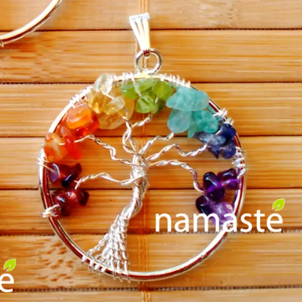 Colgante Árbol de la Vida Mineral 7 Chakras 3,5 cm