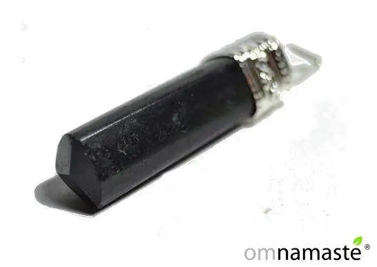 Colgante Barra Turmalina Negra Punta