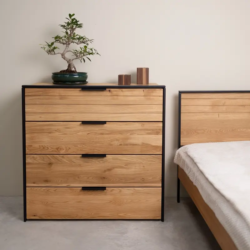 Commode en bois massif de chêne Runa –  NordicStory