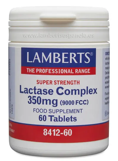 Complejo Lactasa 350 mg 9000 FCC. Enzima Digestiva en tabletas