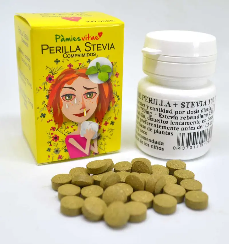 Comprimidos hoja seca stevia + Perilla - PAMIES VITAE