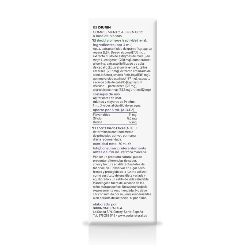 Comprosor 07 Diurin (actividad renal) - 50 ml - Soria Natural