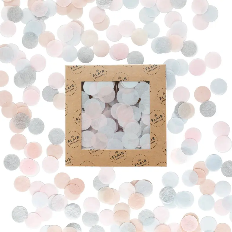 Confeti eco cuarzo rosa plata