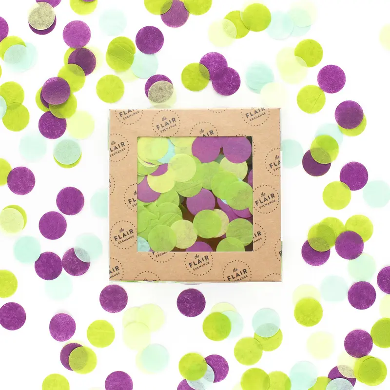 Confeti violeta verde neón - Suculento ecológico