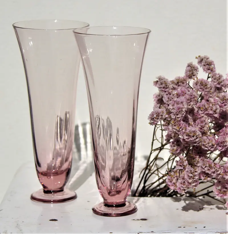 Copa Champagne olas rosa