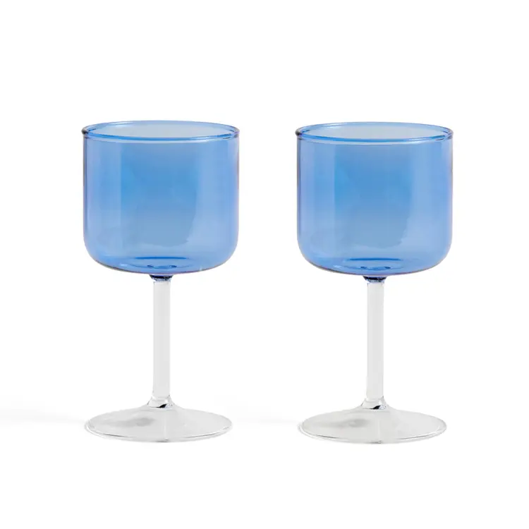 copas Tint Wine Glass Set de 2 - azul y transparente