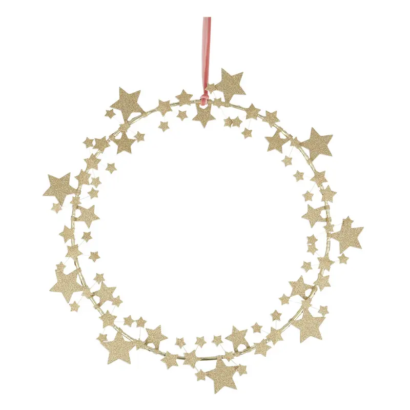 Corona colgante de estrellas doradas