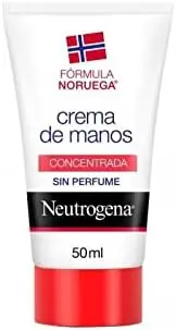 Crema de Manos Concentrada Neutrogena Sin Perfume (50 ml). La Fórmula Noruega para pieles sensibles, con Glicerina y Vitamina E, que repara las manos secas y agrietadas.