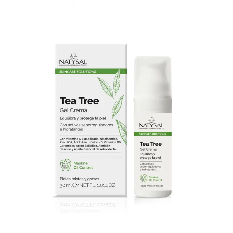 Crema Facial Arbol Del Té. Piel mixta y Grasa 30ml, Natysal