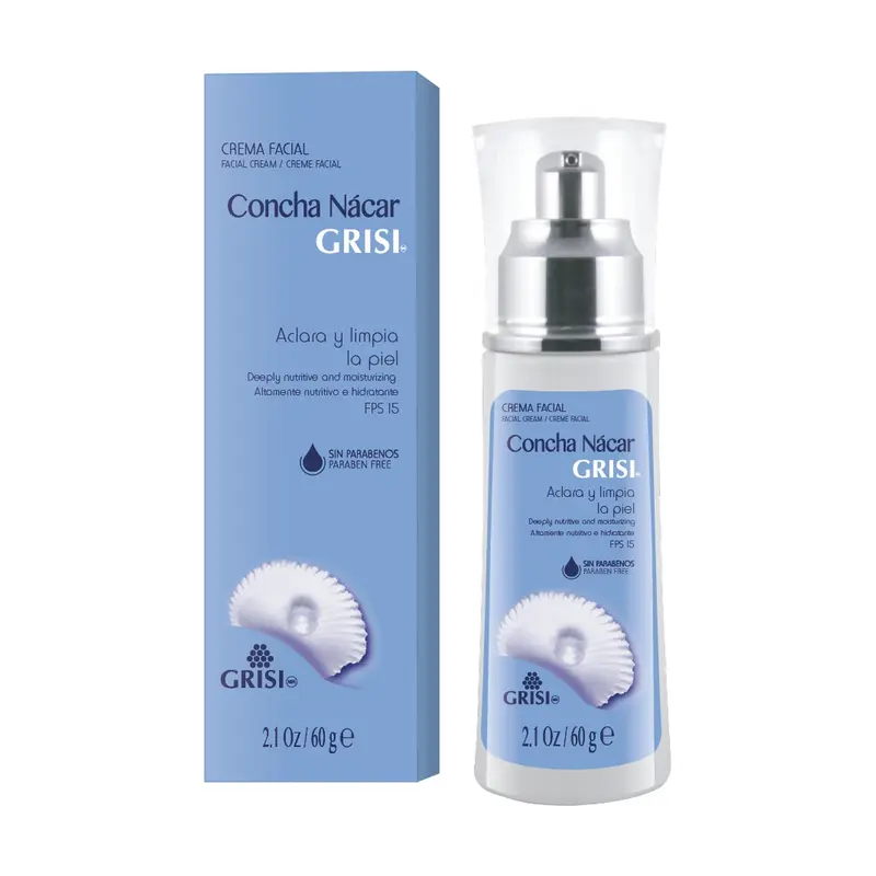 Crema Facial despigmentante Concha Nácar SPF15 , 60gr - Grisi