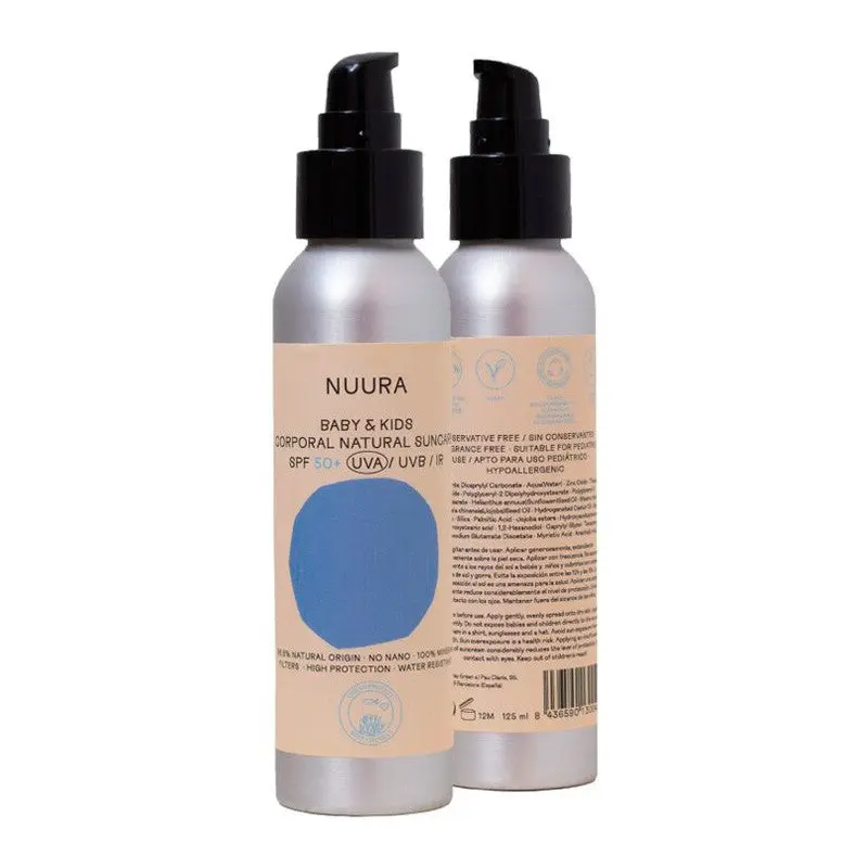 Crema fluida solar natural NIÑOS (kids) SPF+50 Bio 125ml Nuura