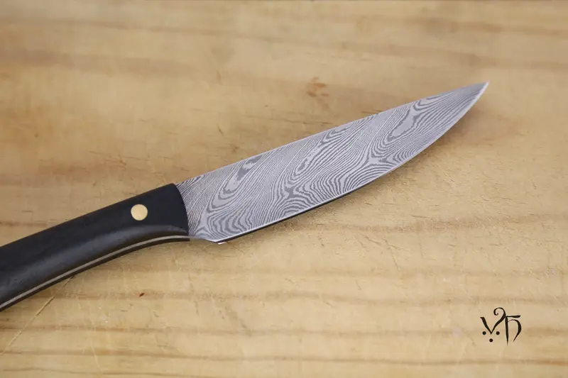 Cuchillo de mesa 100 mm – Acero damasco forjado a mano – Cuchillo tipo steak
