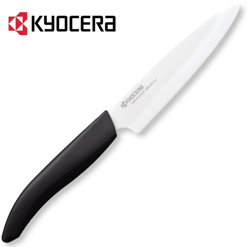 Cuchillo mondador de cerámica de 11 cm de mango negro – Kyocera FK-110WH