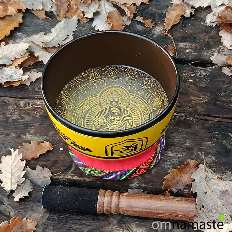 Cuenco Tibetano Amarillo diámetro 17 cm
