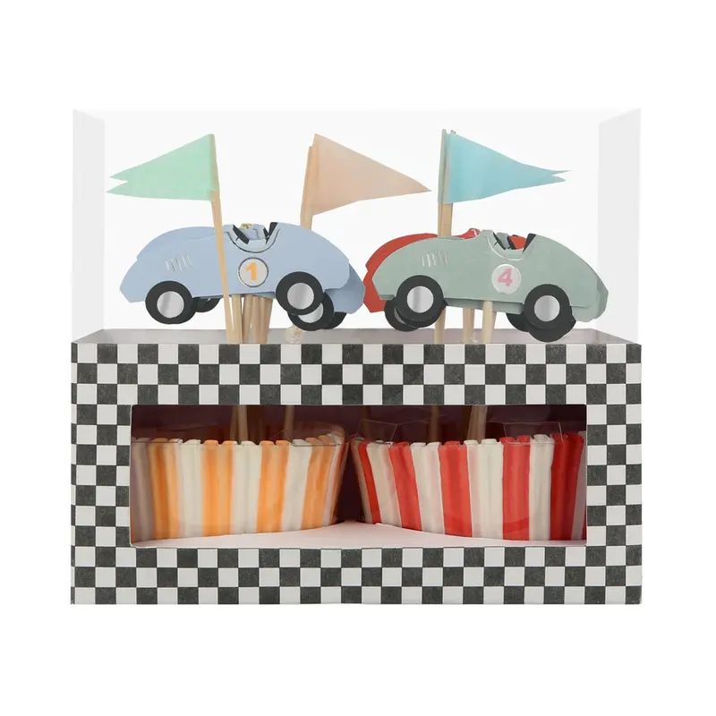 Cupcake kit de coches de carreras