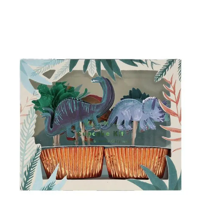 Cupcake kit dinosaurio