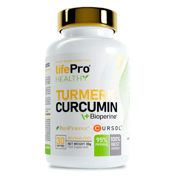 CÚRCUMA + BIOPERINE 60 VEGANCAPS ALTA EN CURCUMINA
