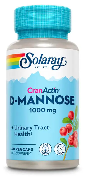 D-Mannose con Arándano Rojo - 60 vegacápsulas - Solaray
