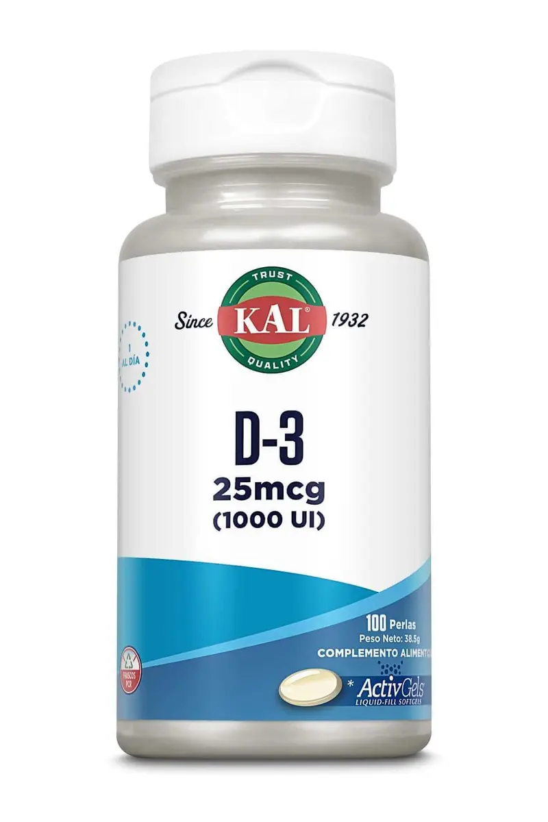 D3 1000 UI - 100 perlas activgel - KAL