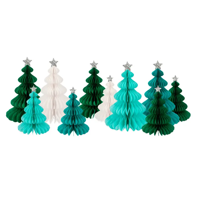 Decoraciones árboles de bosque verdes
