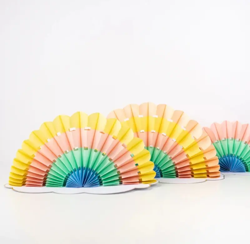 Decoraciones de arcoiris de panal