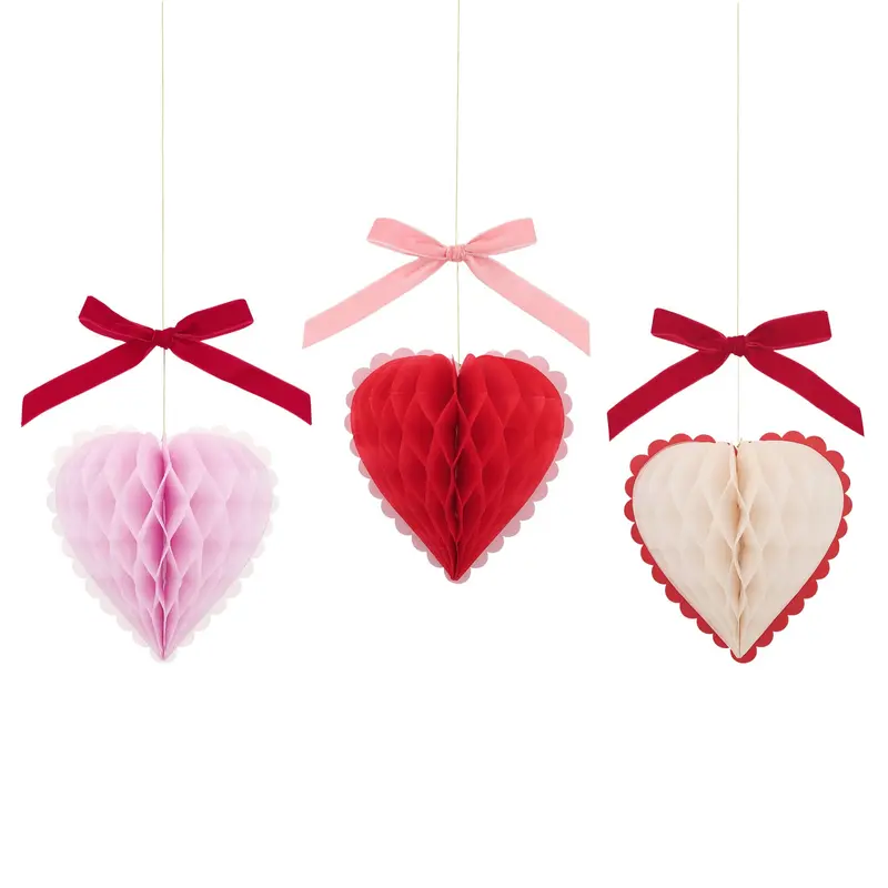 Decoraciones de Corazones en Panal