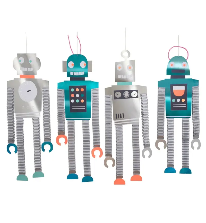Decoraciones de robot de panal