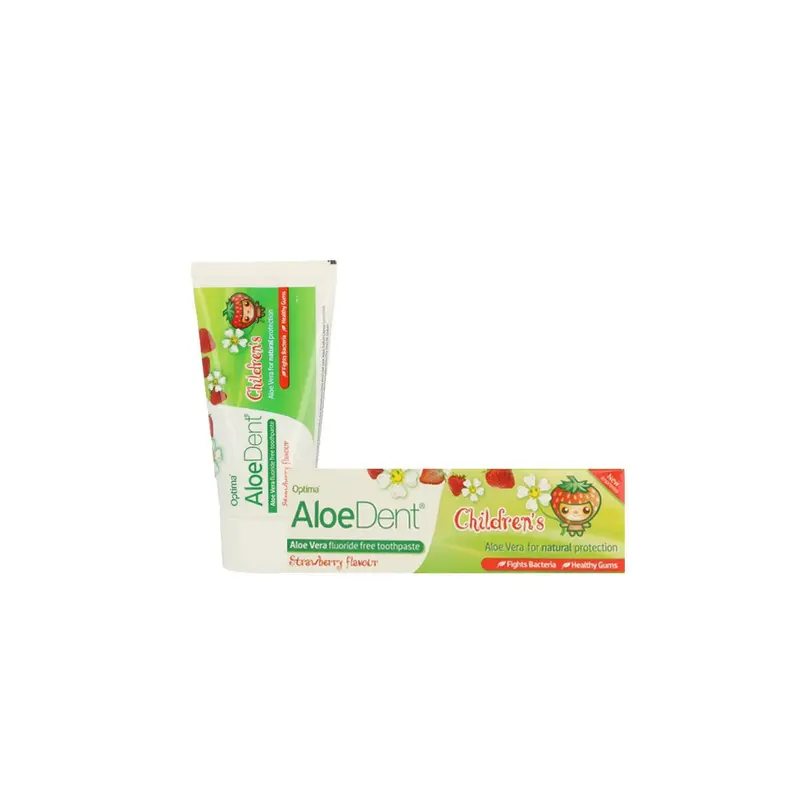 Dentífrico Aloe Vera para Niños sin Fluor Fresa - 50 ml - Aloe Dent