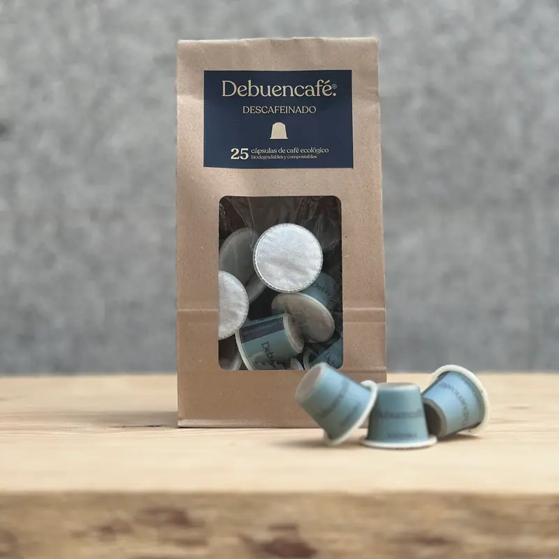DESCAFEINADO - Bolsa 25 cápsulas compostables de café sostenible.