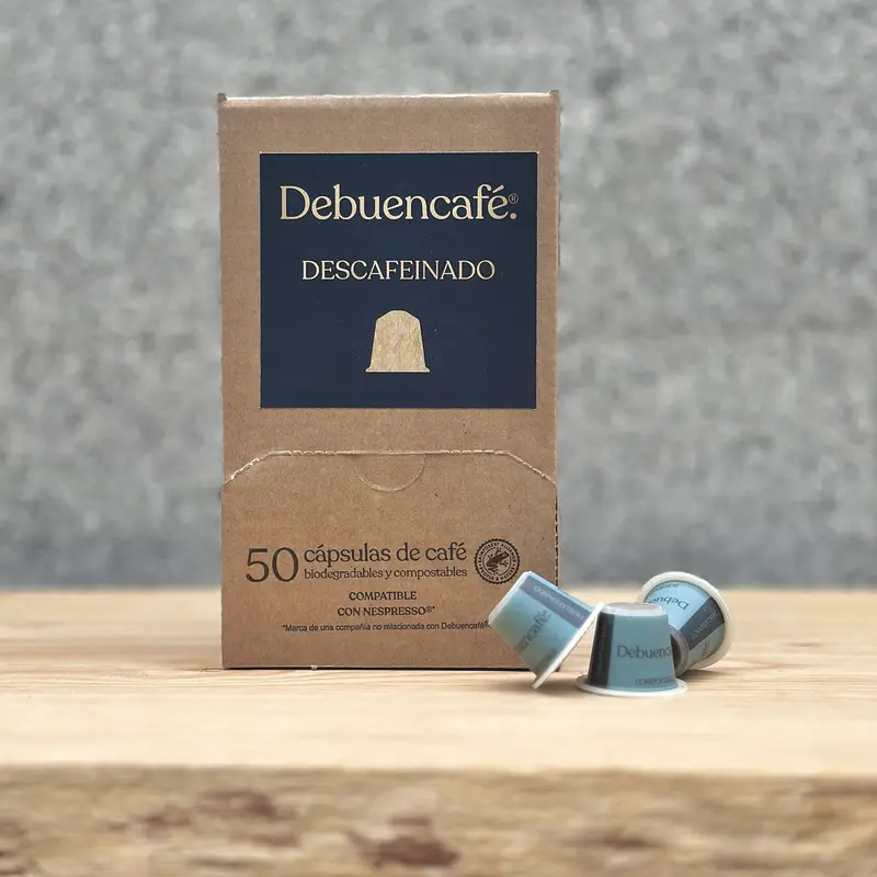 DESCAFEINADO - Dispensador 50 cápsulas compostables de café sostenible.