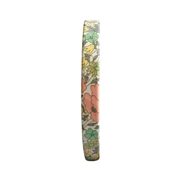 Diadema mediana Liberty Poppy and Daisy - Flores rosa empolvado / verde pastel