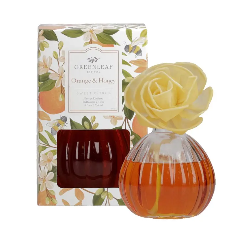 Difusor naranja y miel con rosa