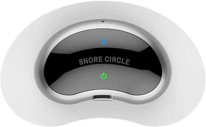 Dispositivo Anti-ronquidos inteligente Snore Circle de Cia&Co. Tecnología Bluetooth con control por App para evitar roncar, aliviar la apnea del sueño y congestión.