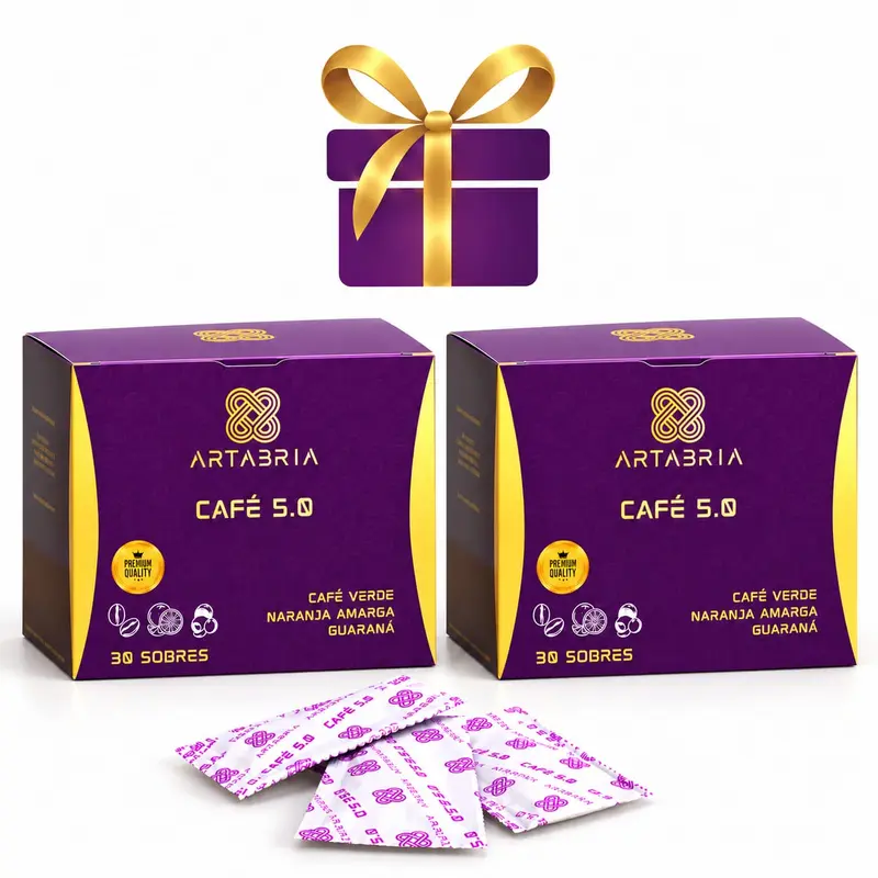 Dos cajas de Café 5.0 Artabria nueva fórmula con 🎁 regalo