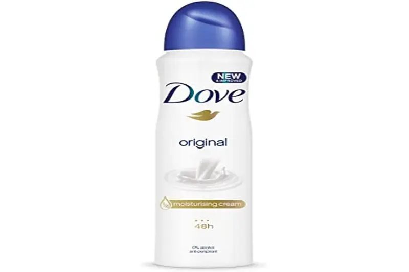 Dove Original Desodorante Antitranspirante en Aerosol, pack de 6x250 ml. Formulado con Omega 6 y Glicerol para 48h de protección y un cuidado superior de la piel de las axilas.
