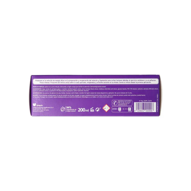 Efecto frio gel active tubo - 200 ml - Fisiocrem