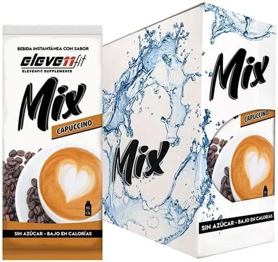 Eleven Fit Mix Bebida Instantánea Sabor Capuccino, Caja de 24 Sobres. Disfruta de tu café favorito en versión saludable