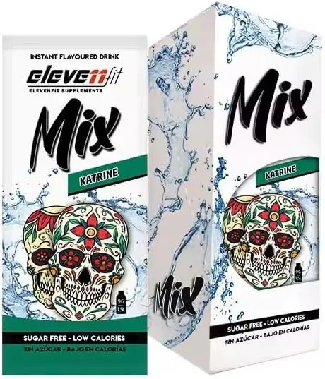 Eleven Fit Mix Bebida Instantánea Sabor Katrine, Caja de 12 Sobres. Atrévete a probar un sabor único y misterioso, sin azúcar, bajo en calorías y perfecto para salir de la rutina.