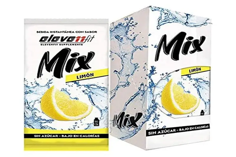 Eleven Fit Mix Bebida Instantánea Sabor Limón, Caja de 12 Sobres. Disfruta de una limonada refrescante y saludable, sin azúcar, baja en calorías y con todo el sabor del limón recién exprimido.