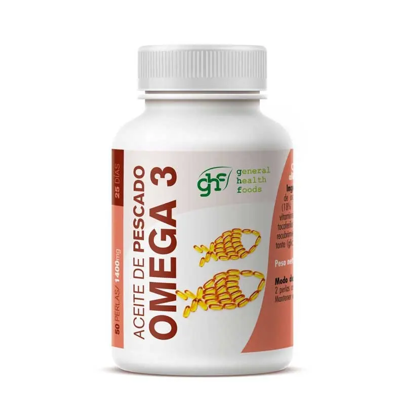EPA Aceite de pescado Omega 3 1400mg 50 perlas - GHF