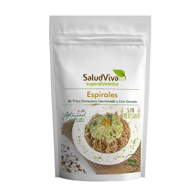 Espirales Trigo Sarraceno Germinado y Lino Dorado 250g Eco - SALUD VIVA