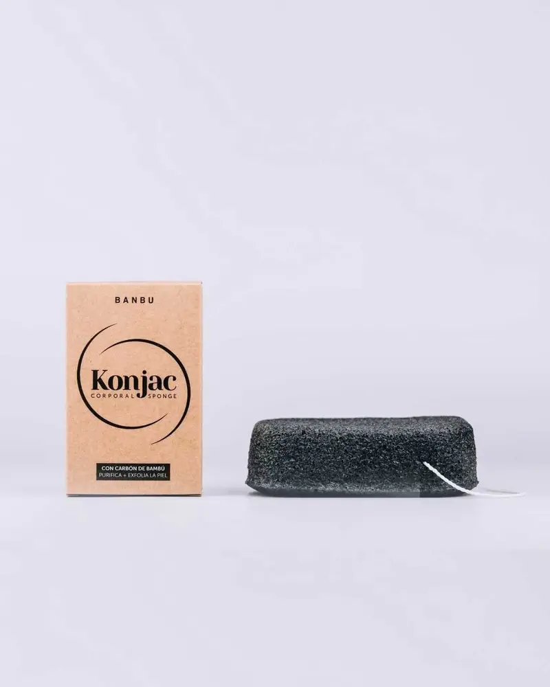 Esponja Konjac Corporal Piel Grasa con Carbón - Banbu
