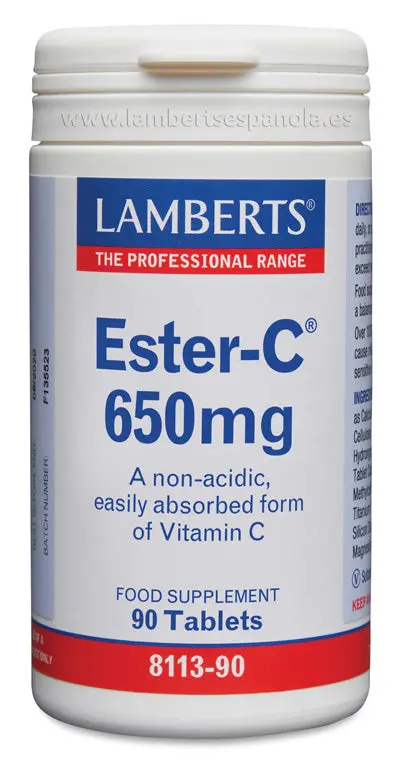 Ester-C® 650 mg. Vitamina C suave, de alta absorción
