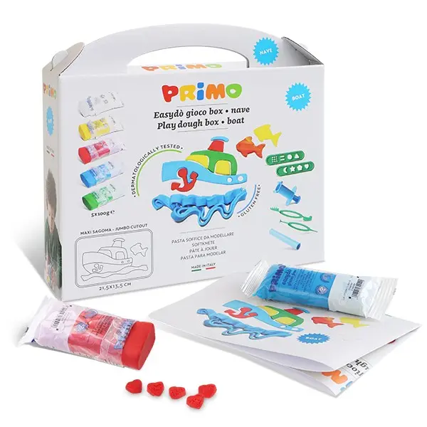 Estuche multiosos de plastilina barco