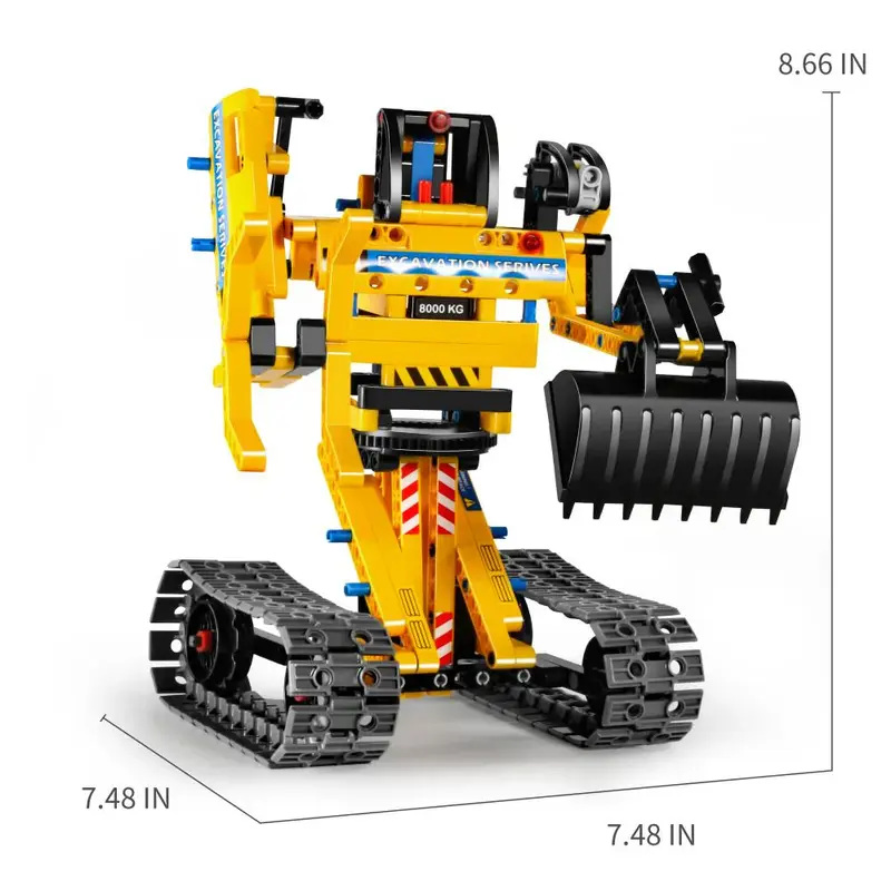 Excavadora y robot 2 en 1 -N 6801 - 342 piezas