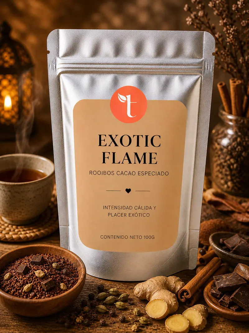 Exotic Flame – Rooibos con chocolate, jengibre y pimienta
